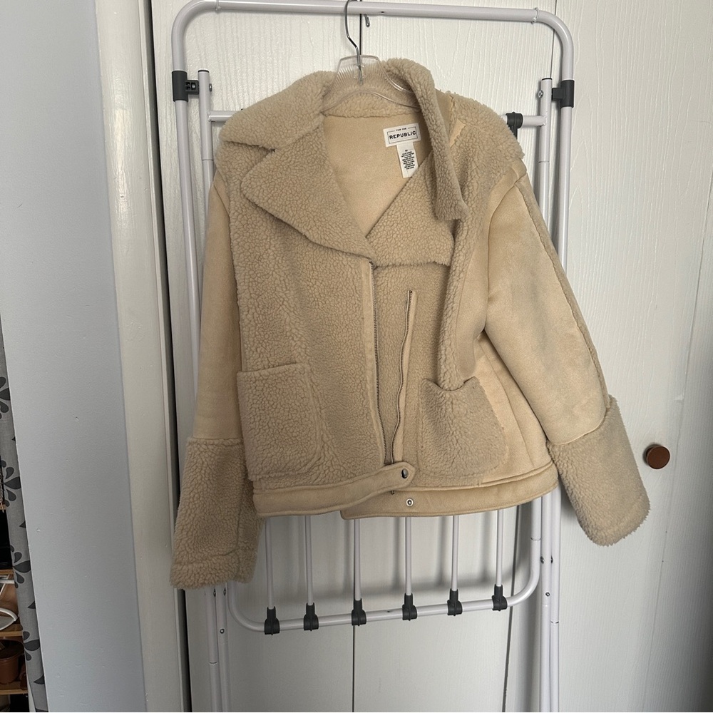 For The Republic Sherpa Cream Jacket
